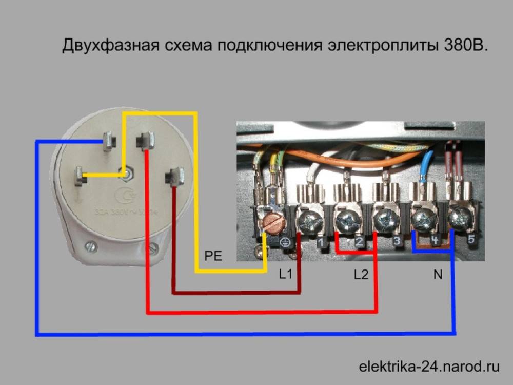 Схема подключения варочной поверхности