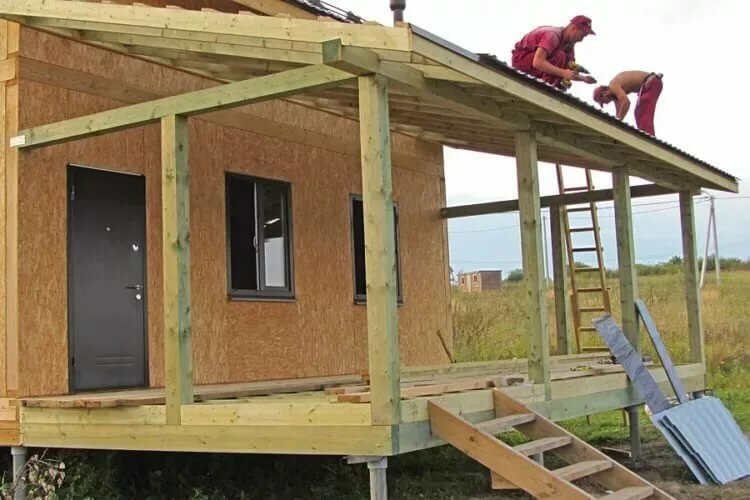 Как построить пристройку к дому на свайном фундаменте