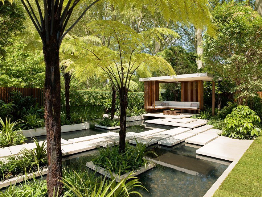 Современные красивые дворики: ландшафтный дизайн вокруг частного дома
