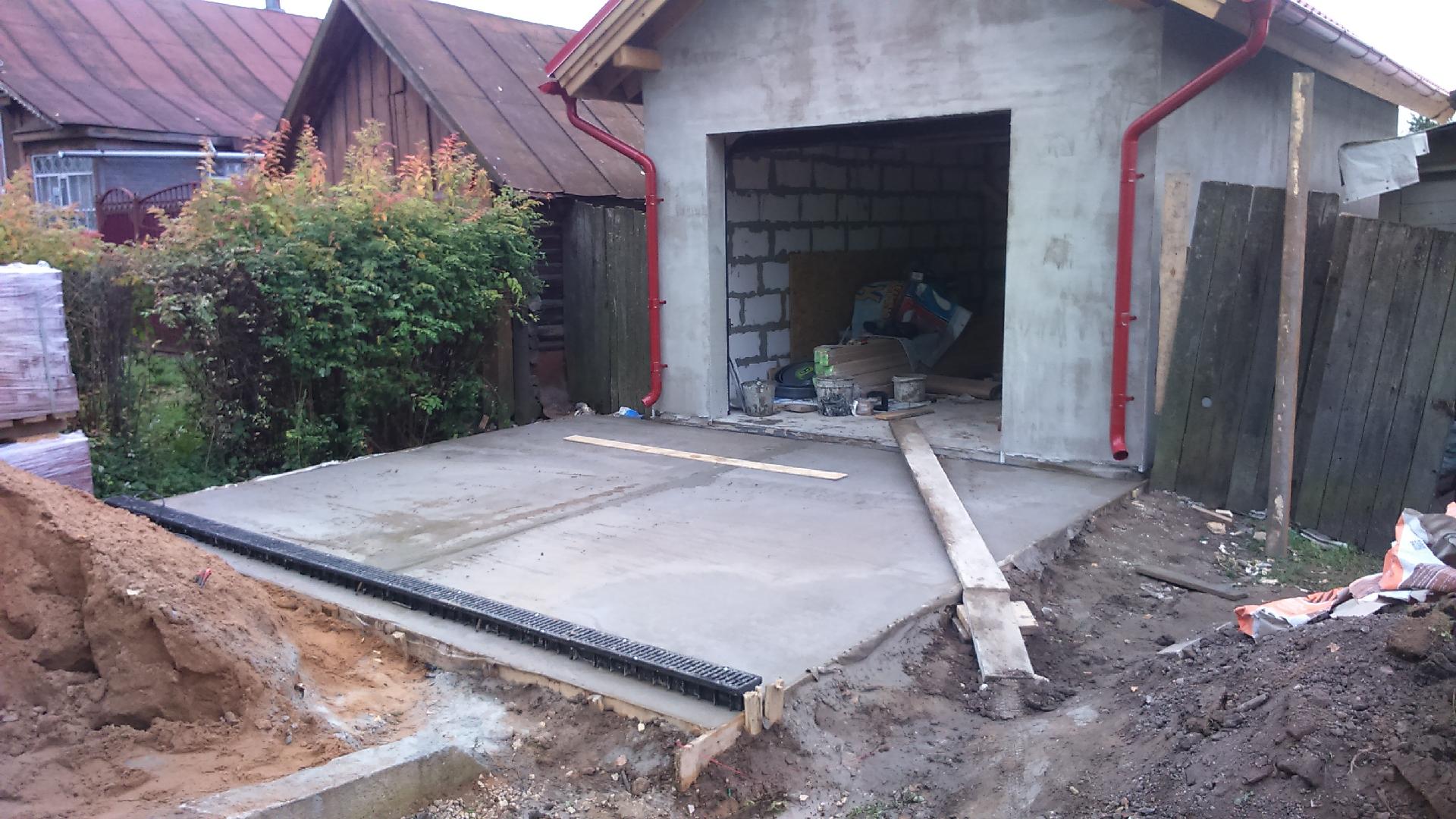 Самостоятельное бетонирование въезда перед гаражом
