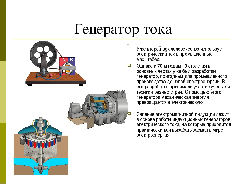 Типы и принцип действия генераторов электрического тока