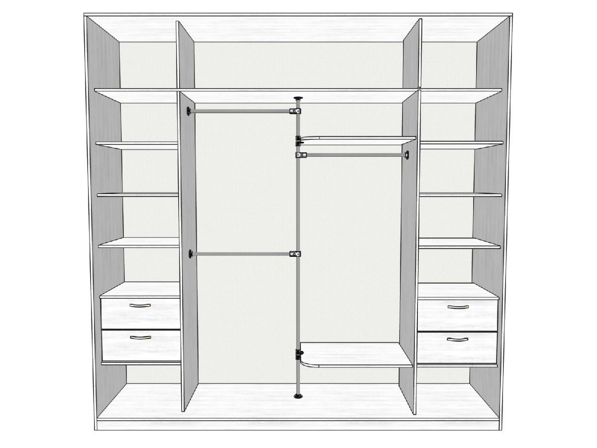 Встроенный шкаф купе наполнение