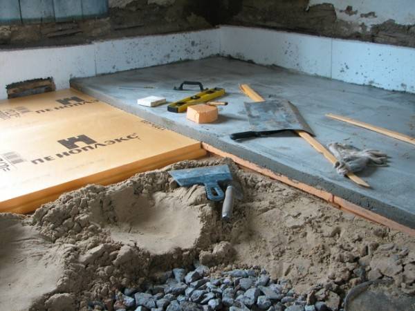 Как правильно класть пеноплекс на бетонную стяжку