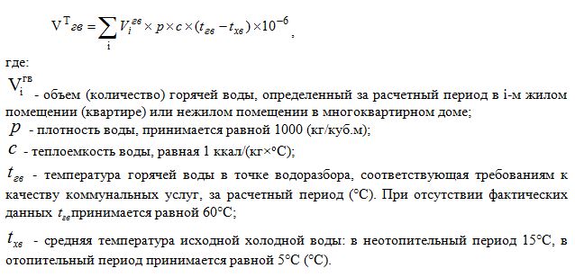 Расчет подогрева воды