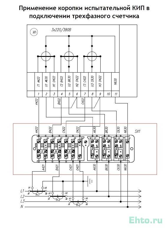 Подключение счетчика электроэнергии 3 фазный через трансформаторы тока схема подключения
