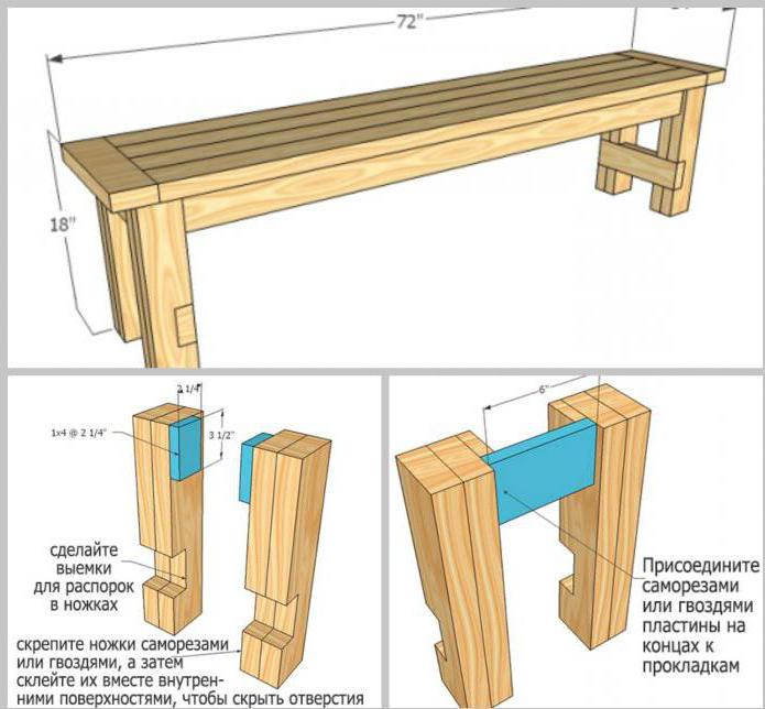 Как сделать скамейку: оригинальные идеи (чертежи, фотоотчеты)