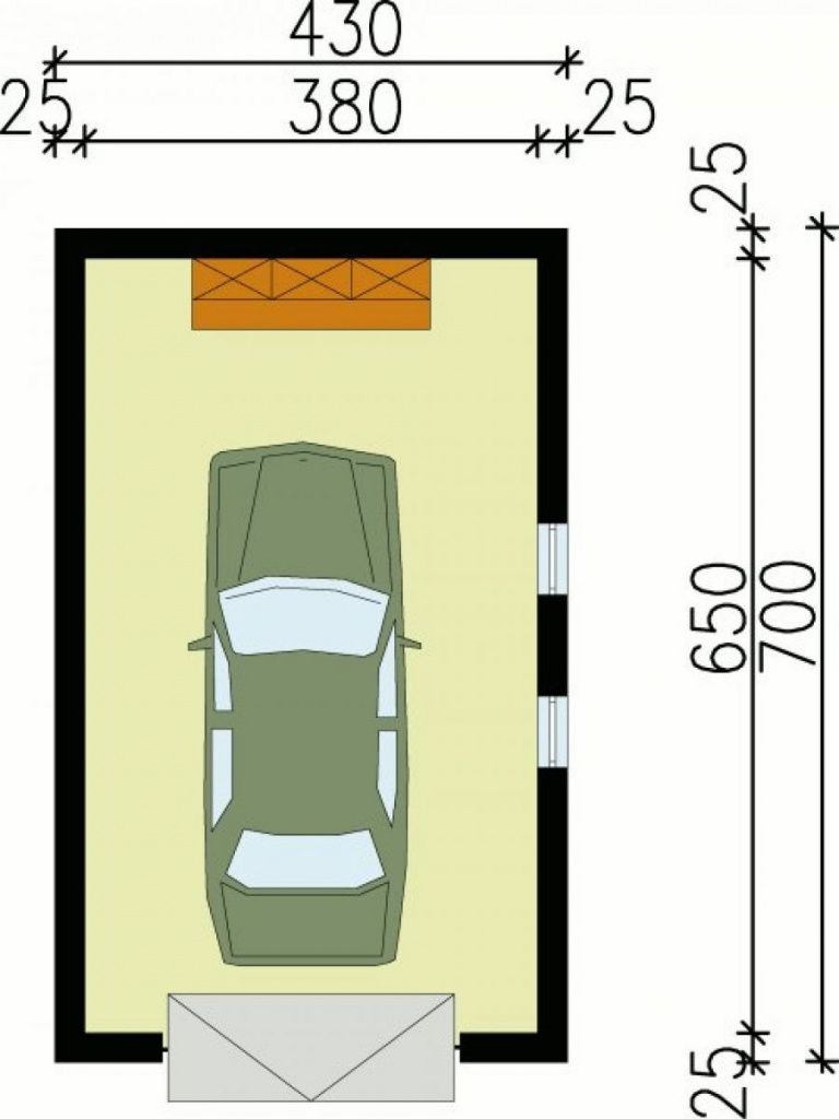 Размеры гаража для легкового автомобиля: высота, ширина