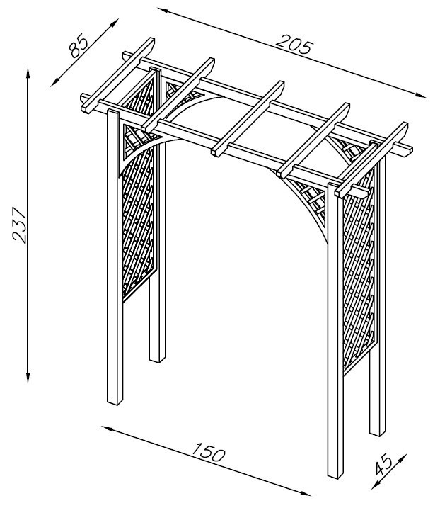 Высота перголы. Садовая пергола арка схема. Арка пергола Садовая чертеж. Пергола арка Садовая деревянная схема.