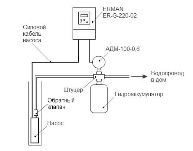 Частотный преобразователь для насоса скважины схема подключения