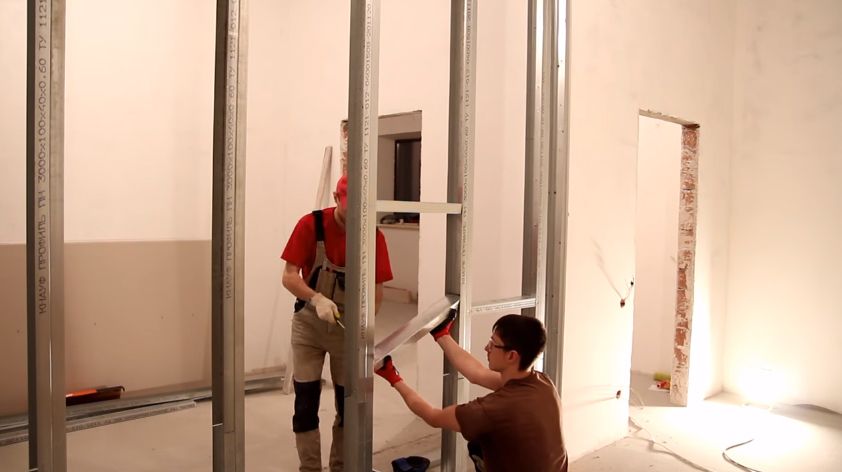 Работа с гипсокартоном своими руками возведение стен и перегородок: пошаговый монтаж гипсокартона
