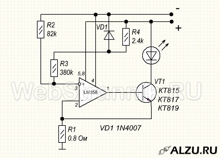 Lm358 регулятор тока схема