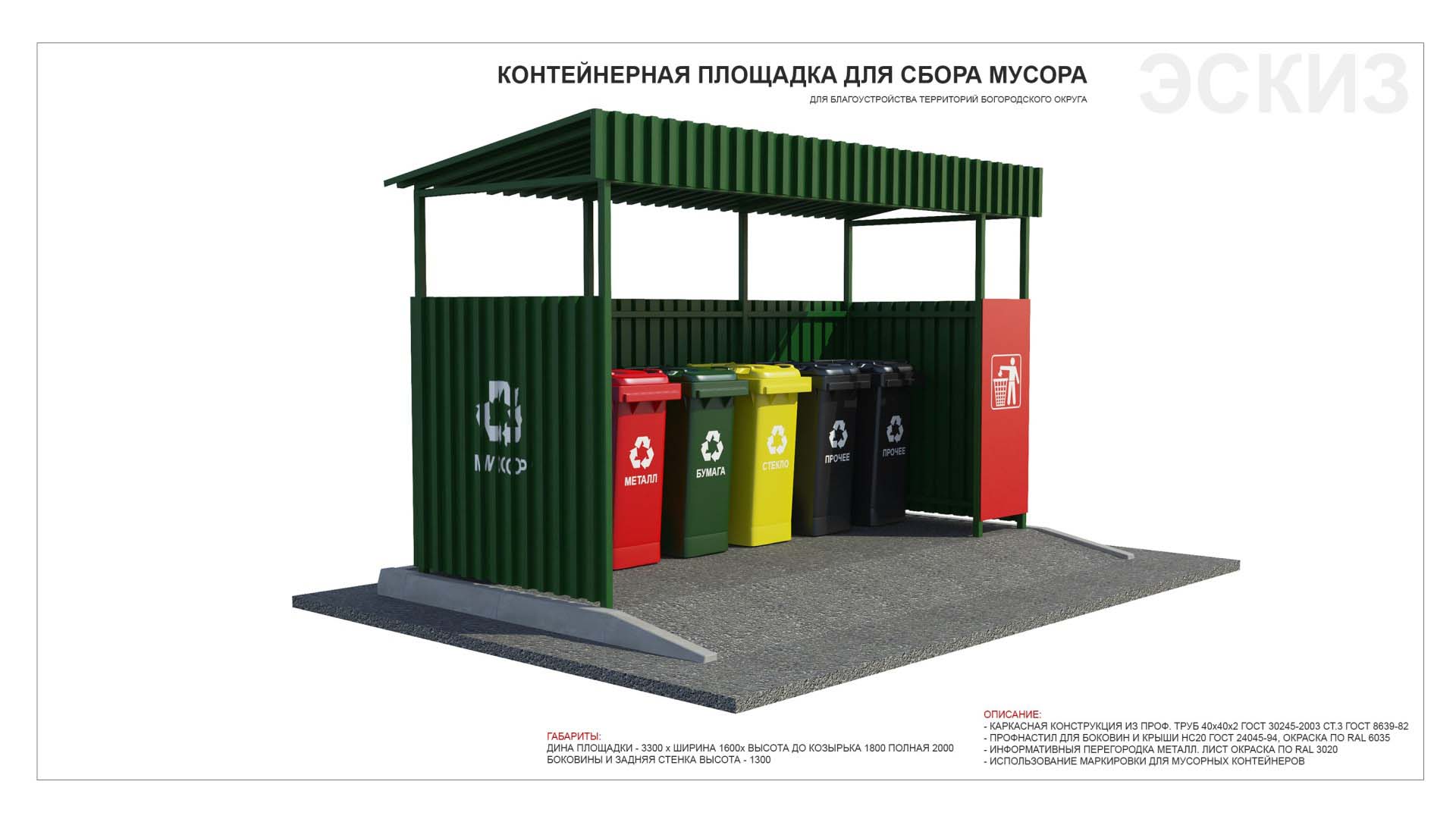 Контейнерная площадка для мусора: нормативы установки и обслуживания