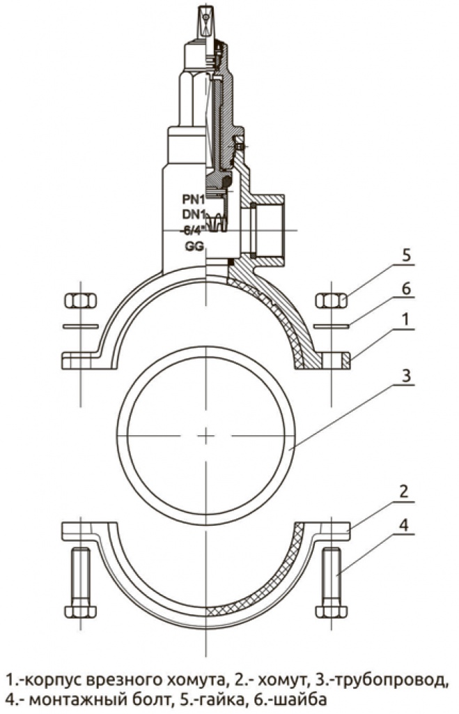 Как использовать хомут для врезки в водопроводную трубу