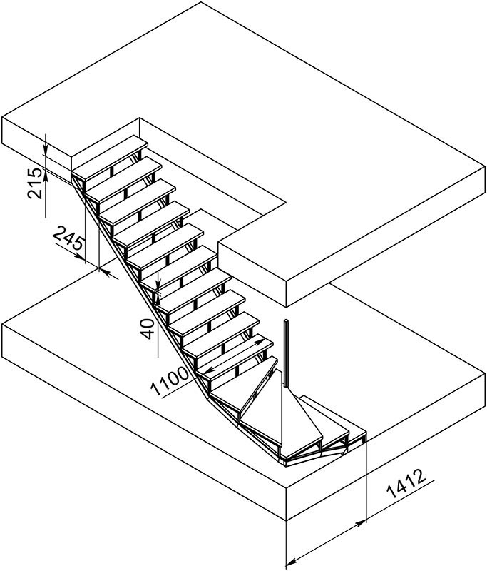 Схема ступенек. Чертеж лестницы с шириной ступени 150мм. Ступени из рифленки чертеж. Металлическая лестница двухмаршевая чертеж. Лестница из профильной трубы 20х40 чертежи.