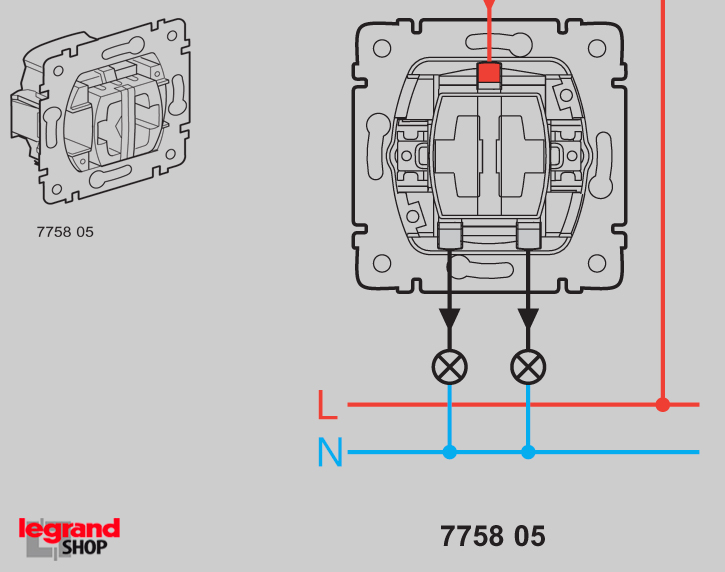 Ns016 legrand схема подключения