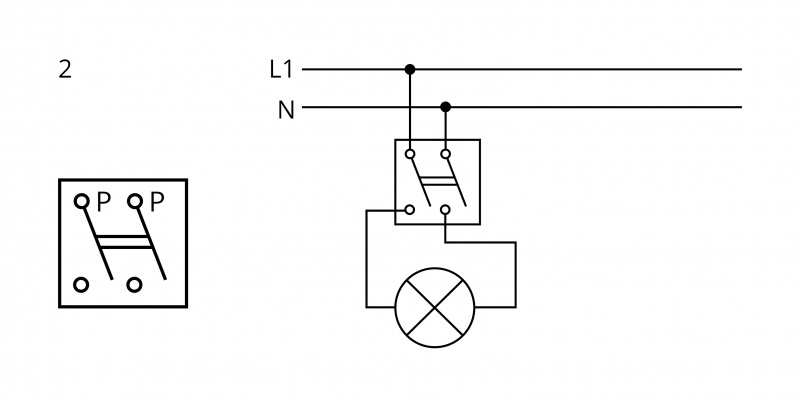 Двухполюсный выключатель света схема подключения
