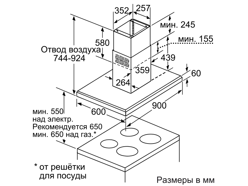 Вытяжка для кухни схема установки