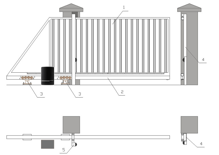 Самостоятельная постройка откатных ворот с верхним подвесом