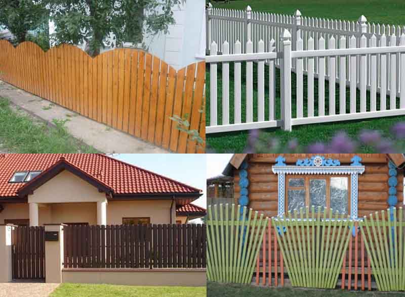 Виды деревянных заборов для частных домов
