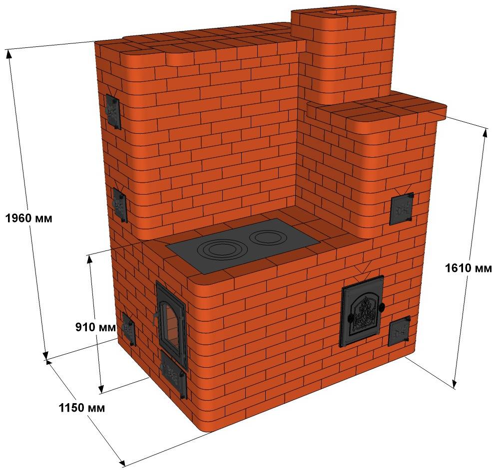 Отопительно варочные печи своими руками: выкладываем печь по инструкции из кирпича