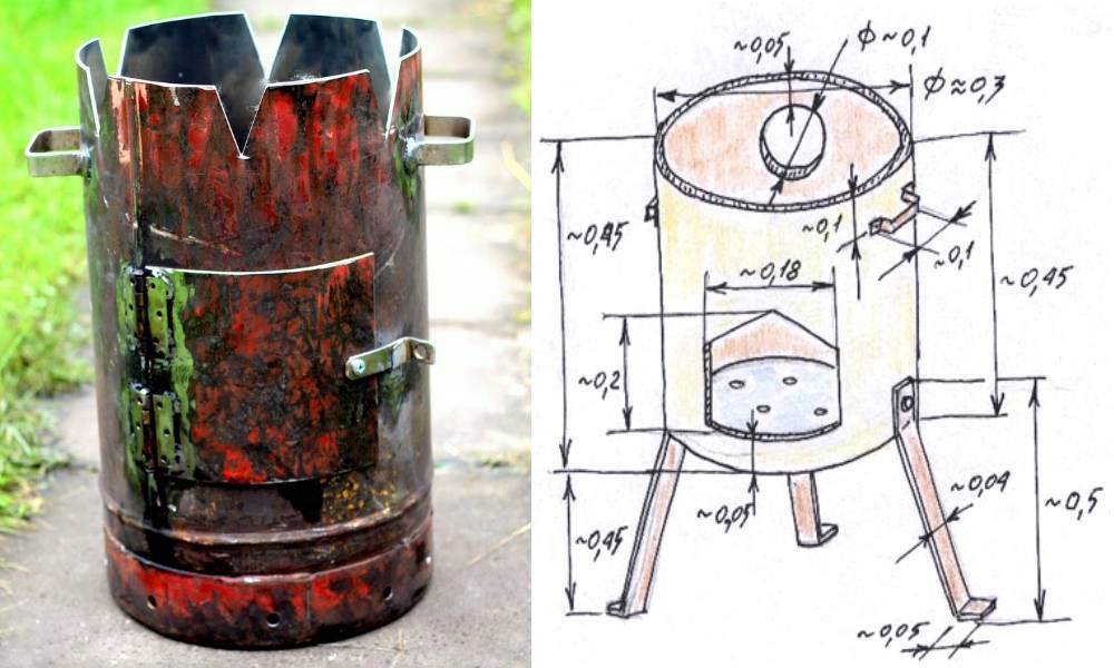 Печь для казана из газового баллона чертежи с размерами своими руками из газового баллона