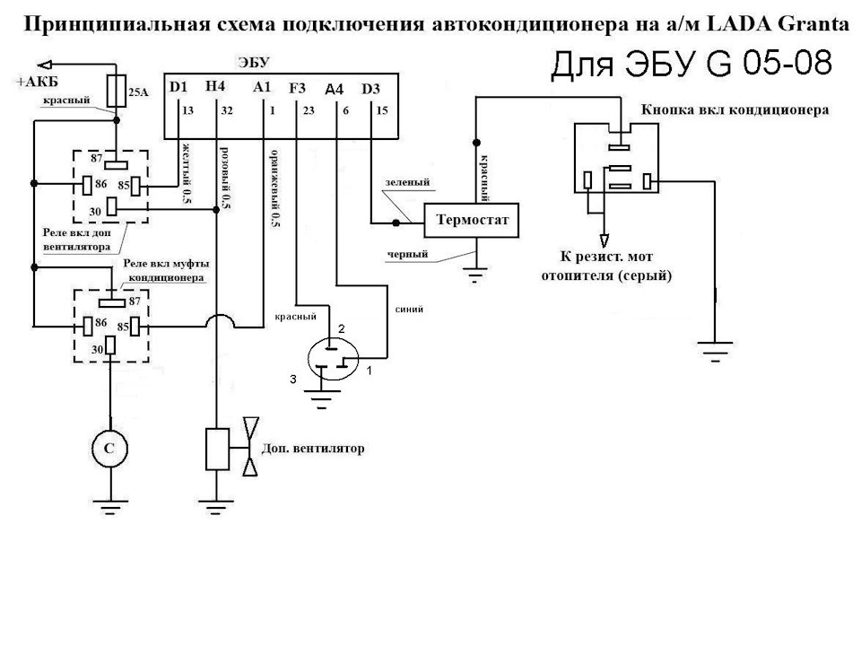 Схема электрооборудования кондиционера