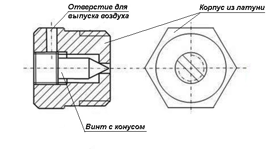 Кран маевского схема