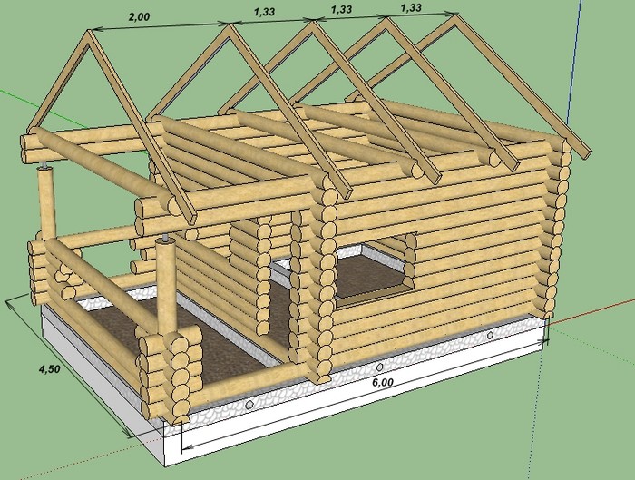 Самостоятельная постройка крыши с двумя скатами для бани