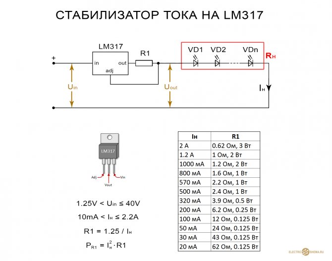 Стабилизатор с 12 на 5 вольт схема