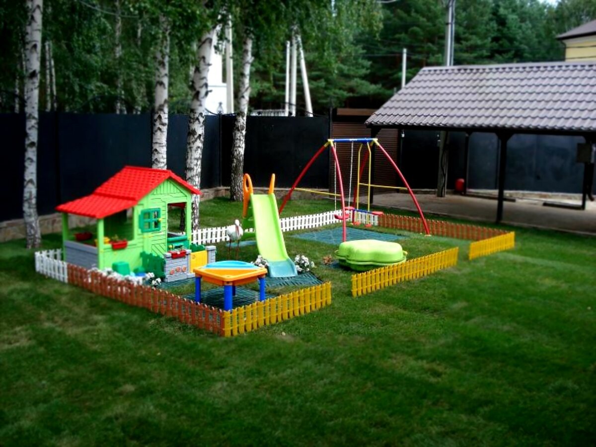 Как сделать детскую площадку самостоятельно: 70 фото реальных построек