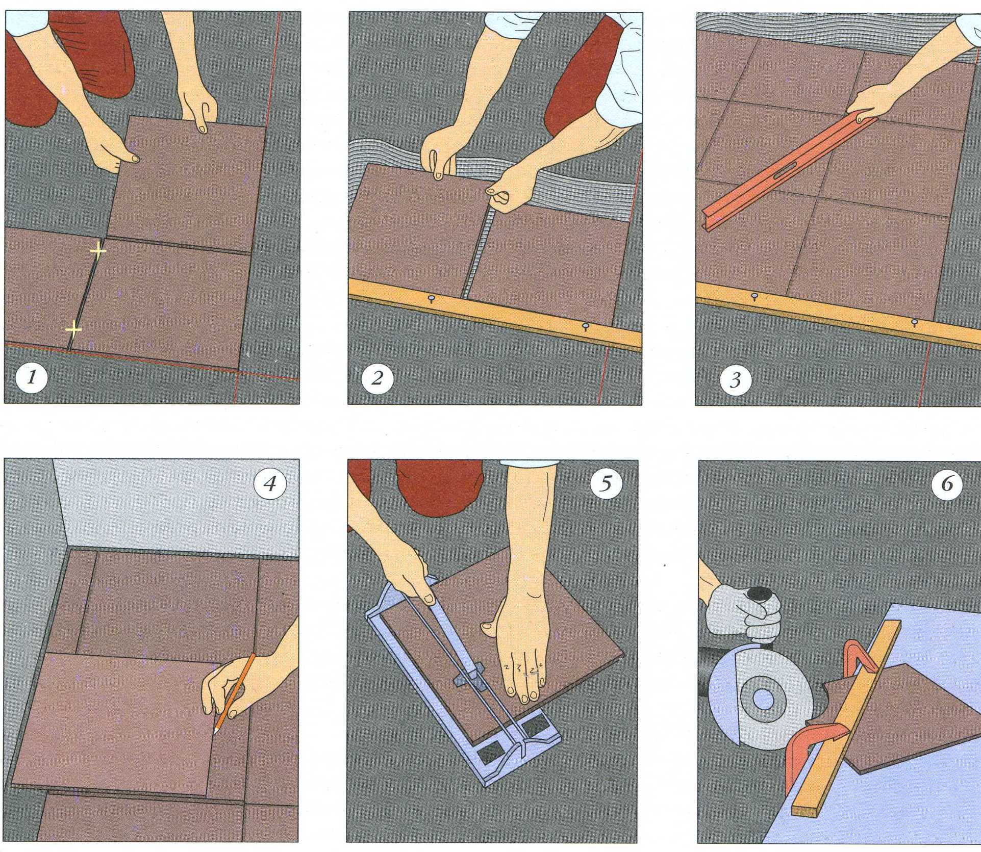 Как правильно диагонально класть плитку на пол