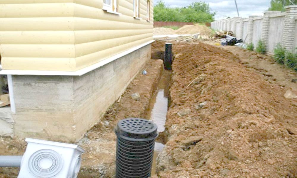 Как сделать отвод воды вокруг дома и на участке своими руками