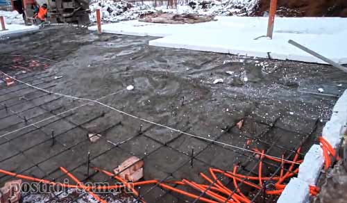 Заливка бетона при отрицательных температурах