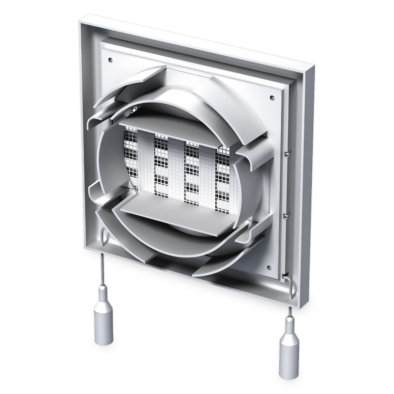Вентиляционная решетка для вытяжки с обратным клапаном для кухни