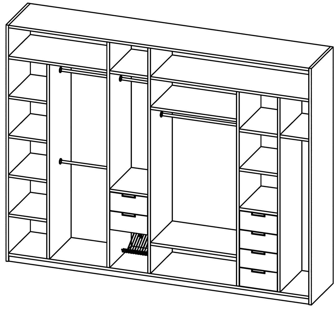 встроенный шкаф эскизы ширина 3300