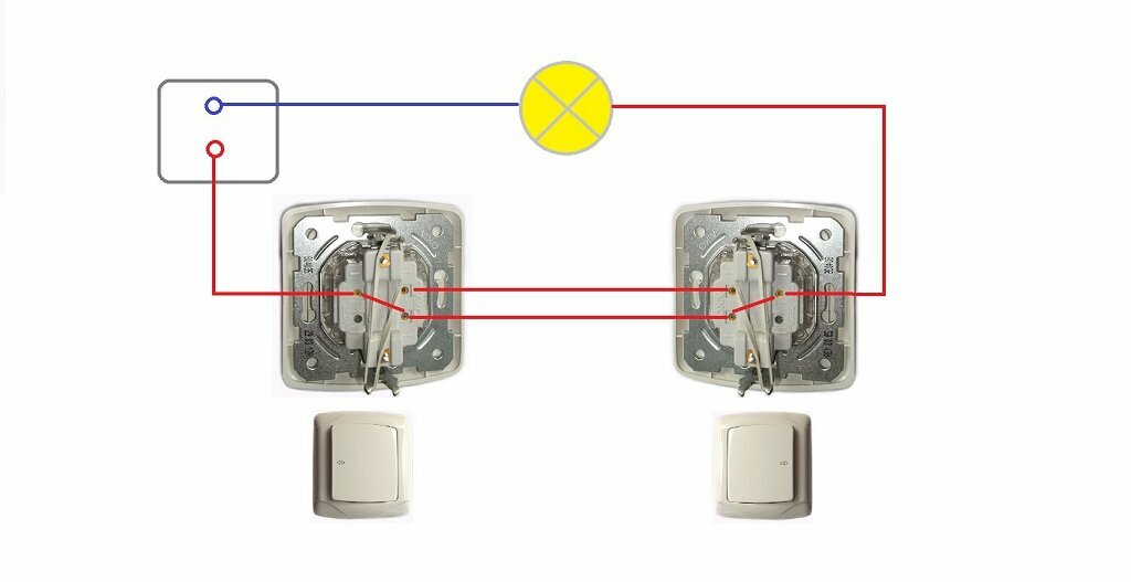 Как сделать проходной выключатель из обычного выключателя