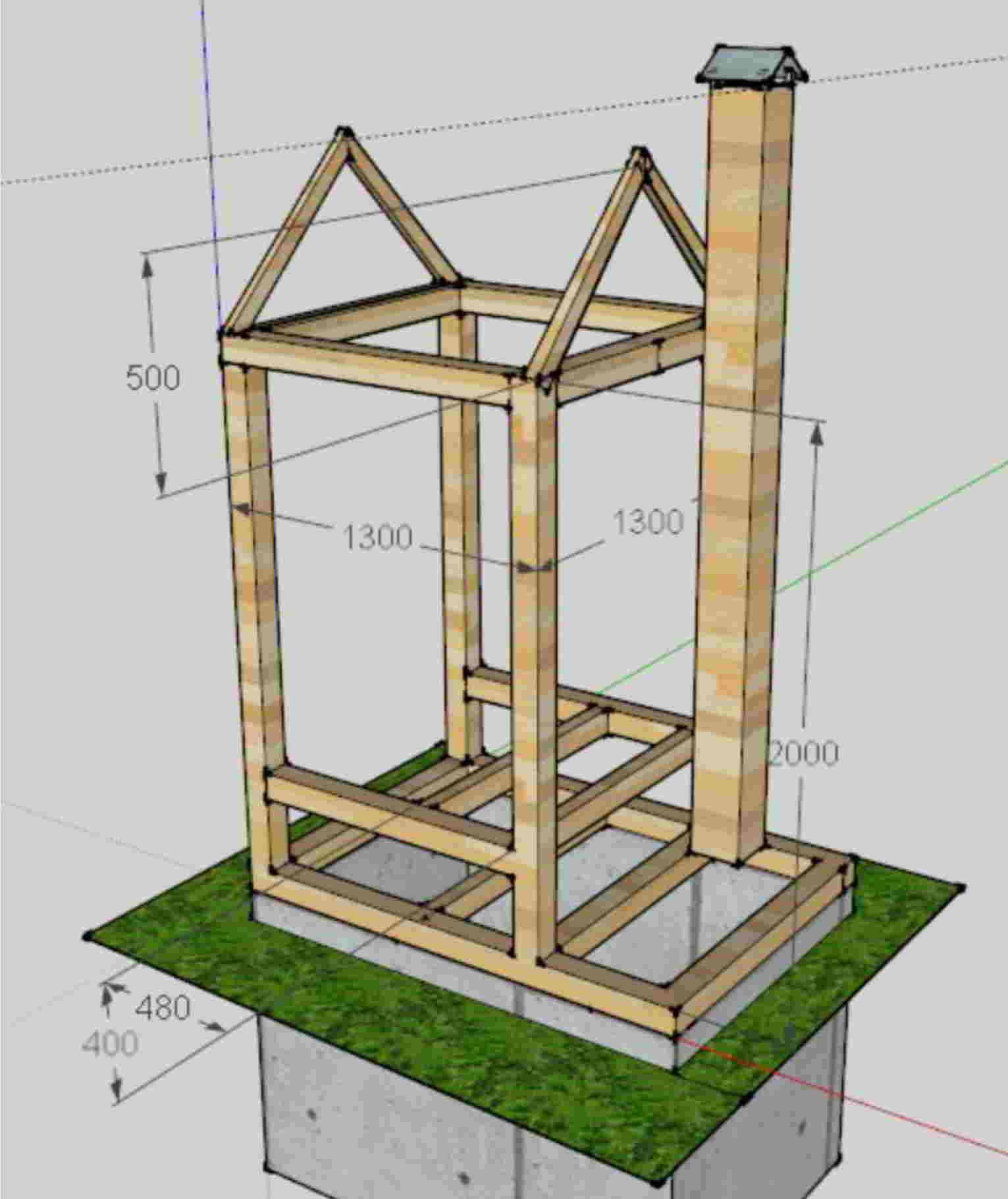 Схема деревянного дачного туалета своими руками