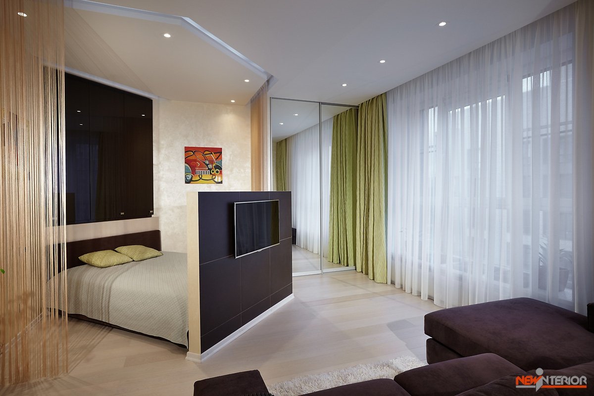 Гостиная и спальня в одной комнате: зонирование комнаты на спальню и гостиную, только удобные способы