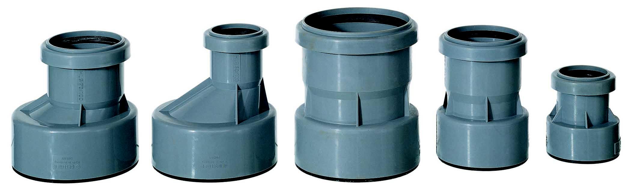 Сантехнические переходники для канализационных труб разного диаметра
