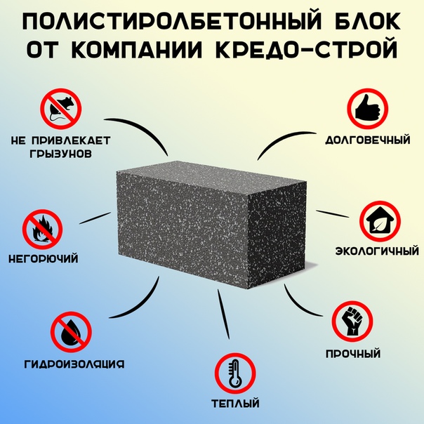 Характеристики полистиролбетонных блоков