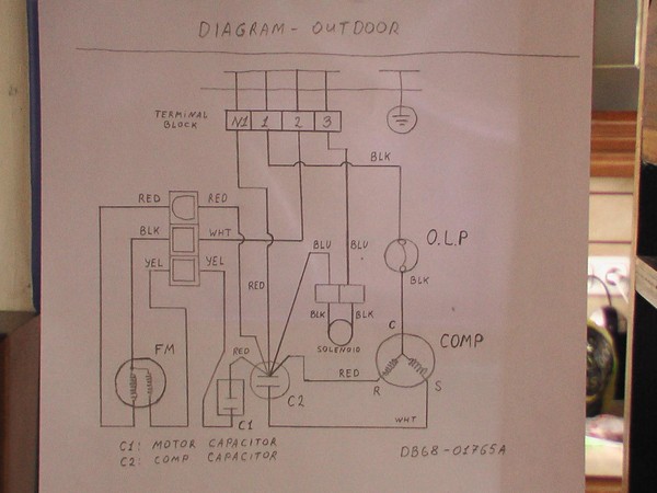 Схема внешнего блока кондиционера самсунг