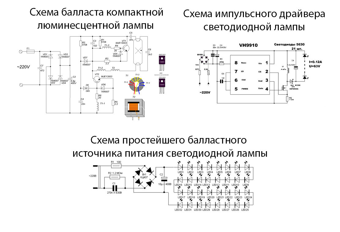 Схема импульсный блок питания для светодиодной ленты