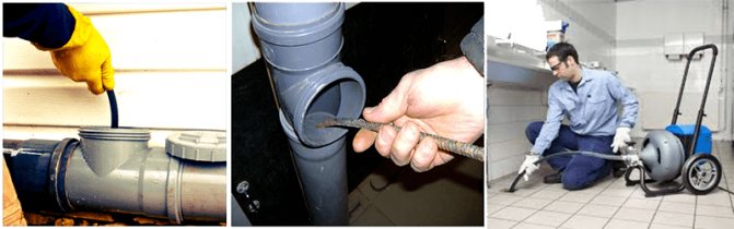 Как устранить засор в канализационной трубе своими руками