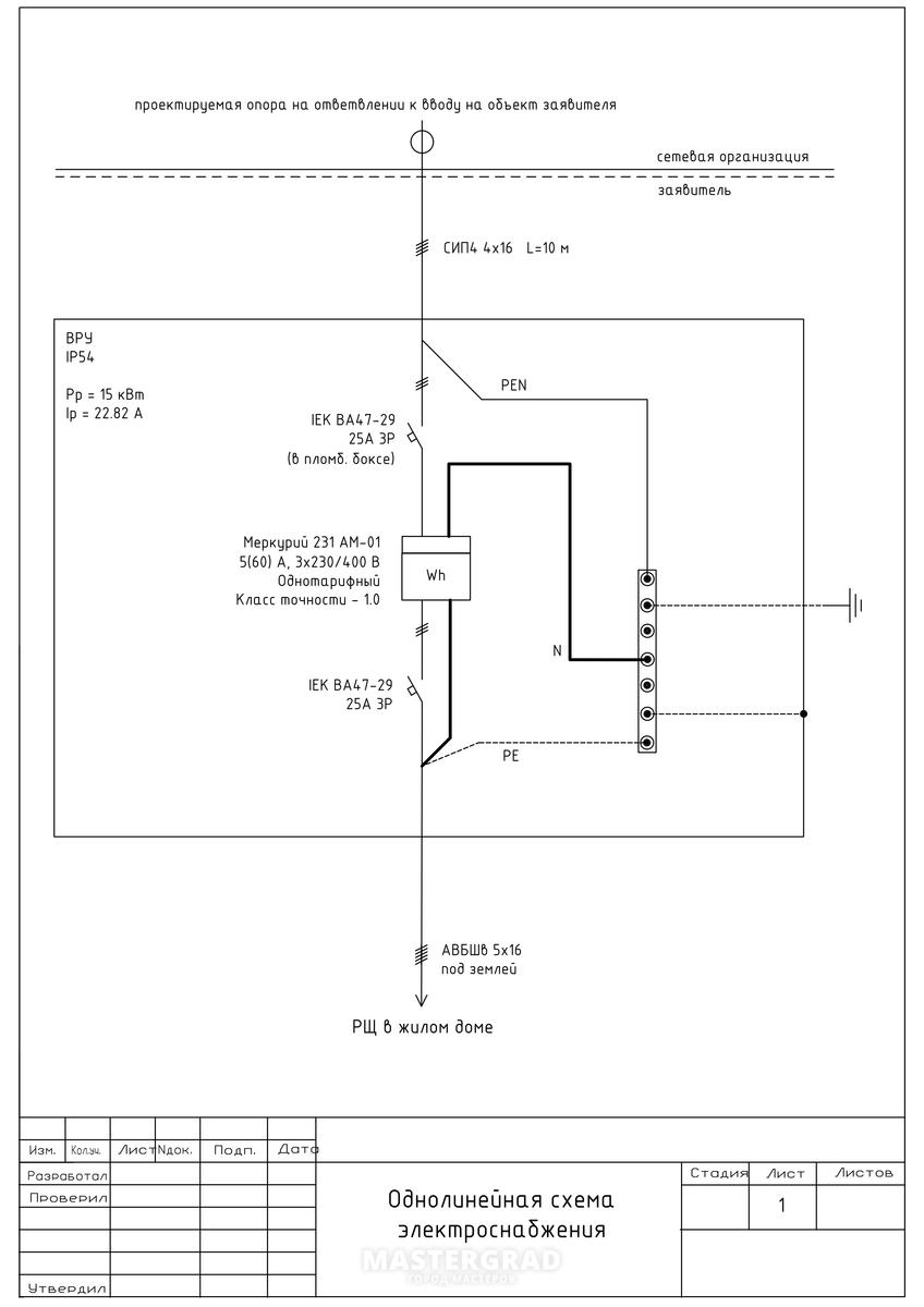 Проект электроснабжения частного дома 15 квт 3 фазы
