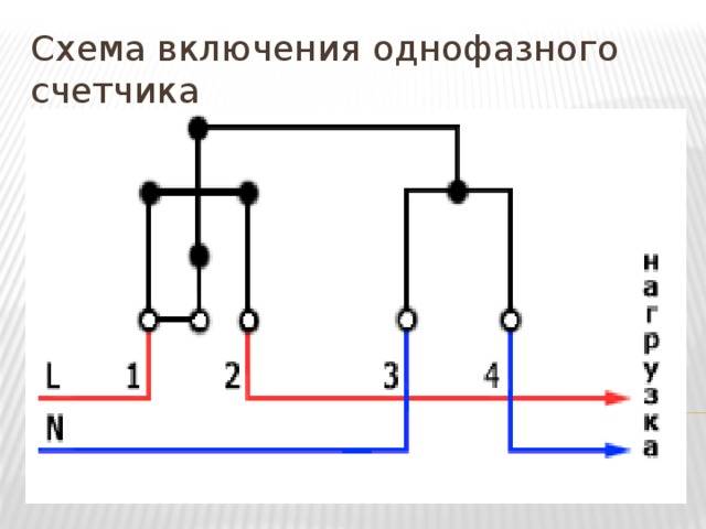 Схема трехфазного счетчика прямого включения