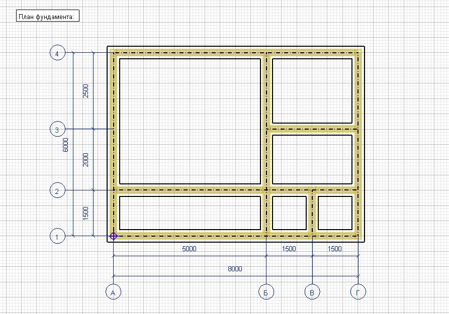 Пример плана фундамента