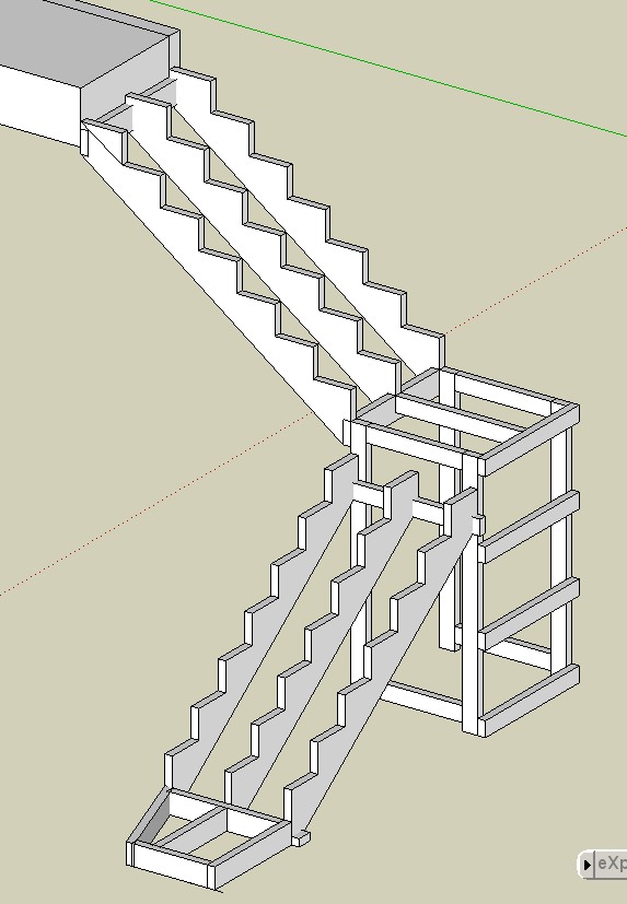 Самостоятельное строительство лестницы с поворотной площадкой