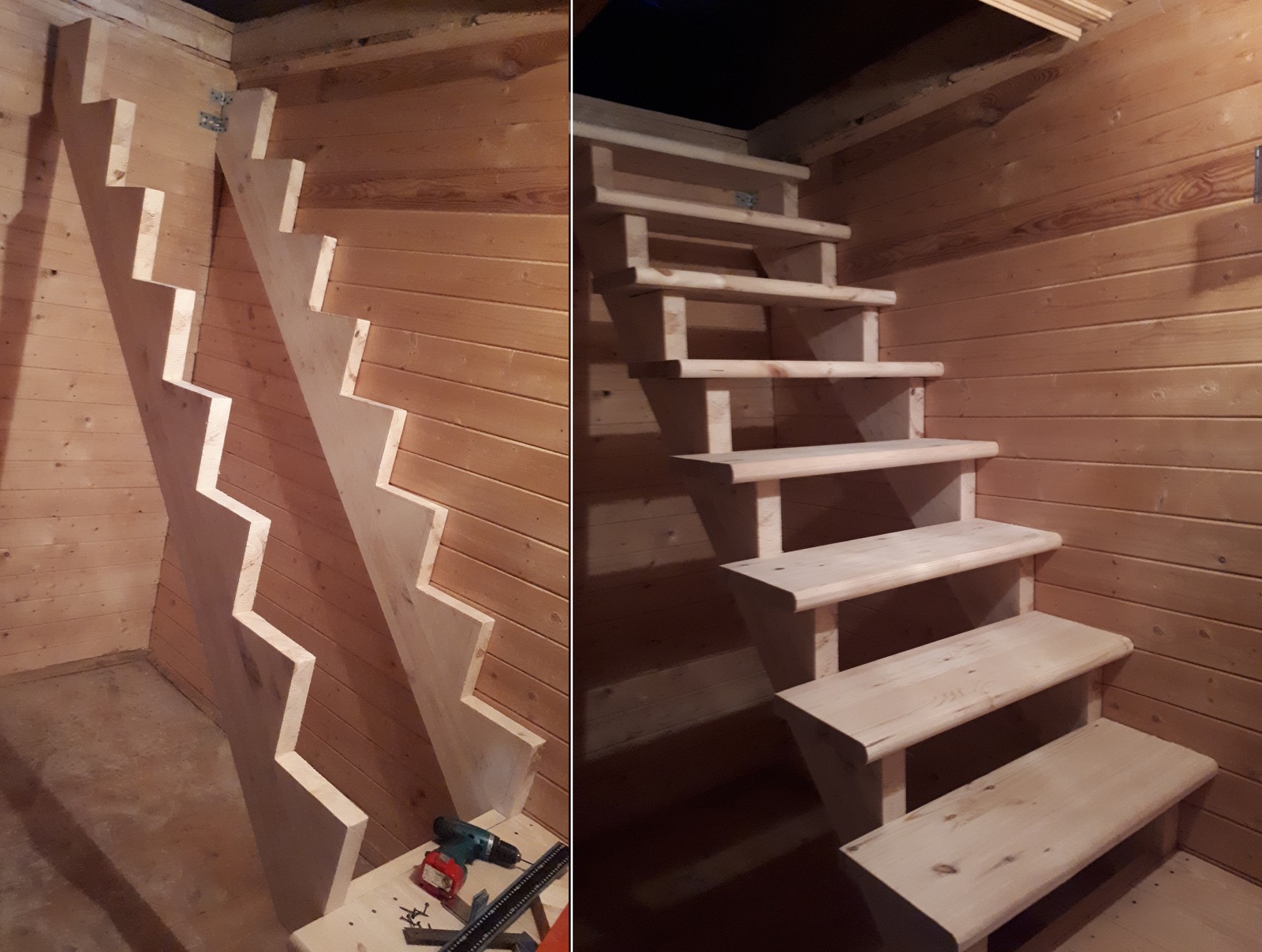 Построить лестницу своими руками. Косоур из бруса 150х150. Деревянная лестница. Лестница на второй этаж своими руками. Простая деревянная лестница.