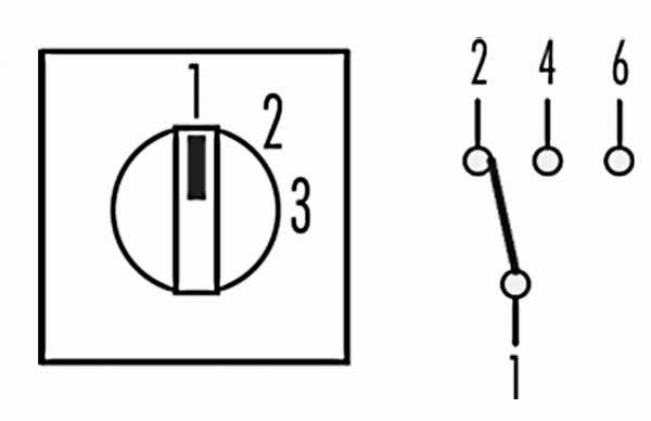 Переключатель на 3 положения схема подключения