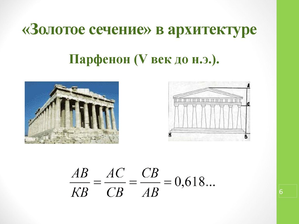 Проект на тему архитектура и математика